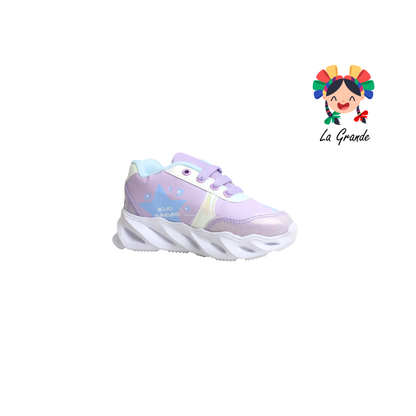 22024 Huntri ROJO ARANDANO Lila Cielo Sint Tenis Casual con Luz Led para Niña