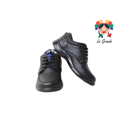 905 VELRA Negro Azul Sint Zapato Escolar para Niño