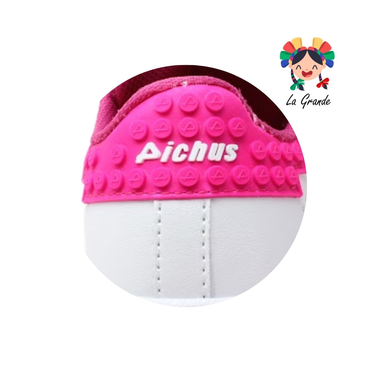 490 PICHUS Blanco Fucsia Sint Tenis Casual para Bebé y Niña