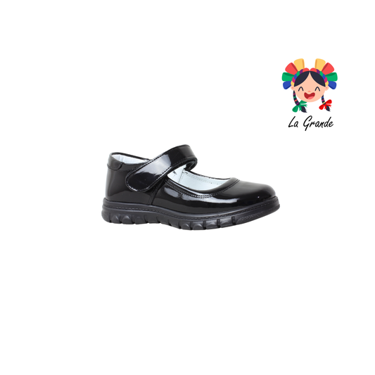 1531 MUJER BONITA Negro Charol Zapato Escolar para Niña