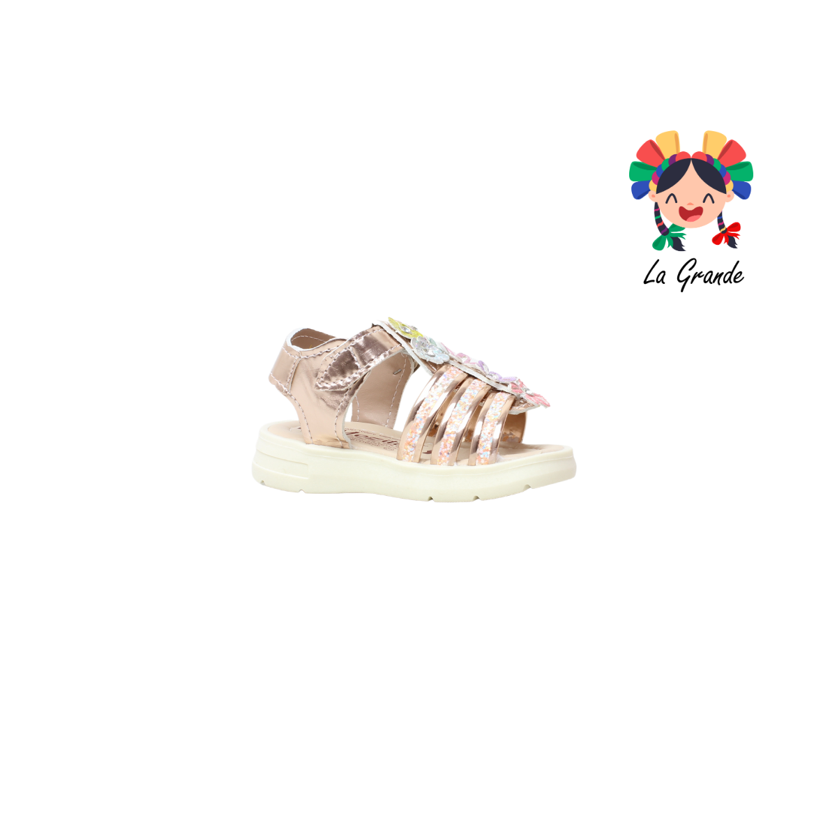 496 MEZITAZ Oro Huarache para Bebé y Niña