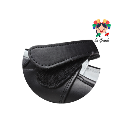 1531 MUJER BONITA Negro Piel Zapato Escolar para Niña