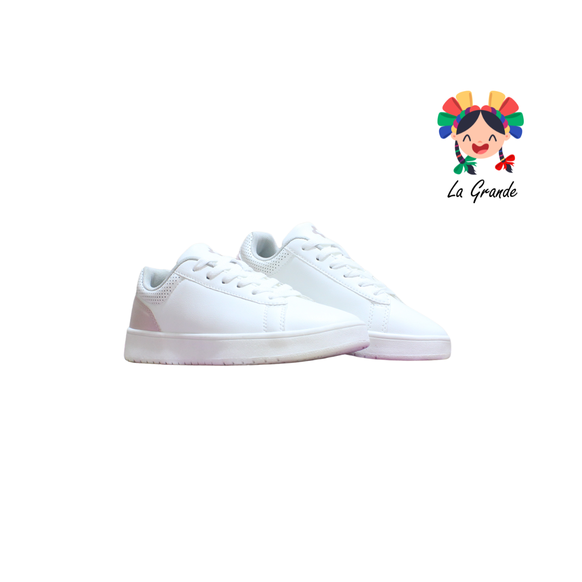 1043038 CHARLY Blanco Rosa Casual para Dama