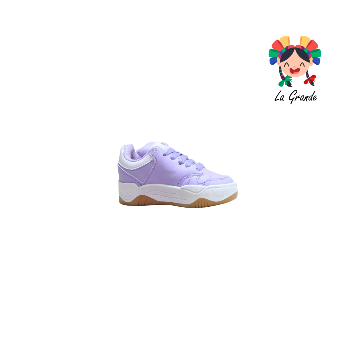 172 HEBOX Lila Blanco Tenis Casual Para Niña