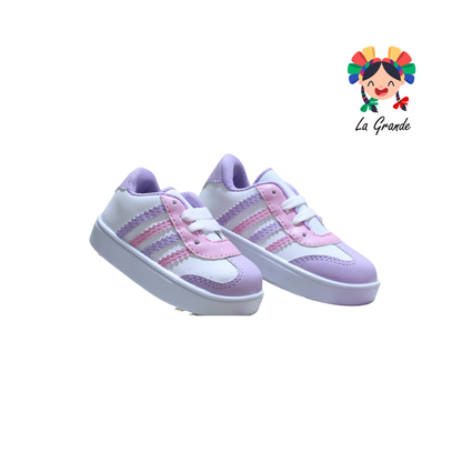 28037 PEKE KIDS Lila Rosa Sint Tenis Casual para Bebé y Niña