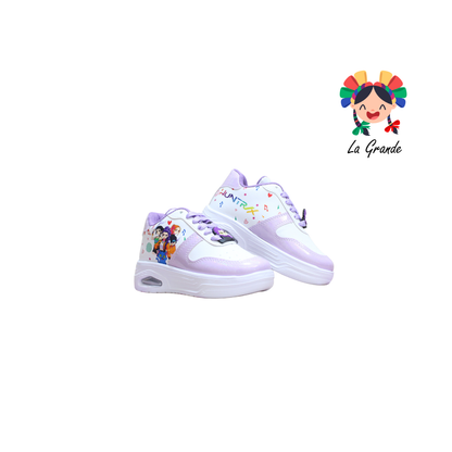 T2-01 DANIELS Blanco Lila Tenis Casual para Niña