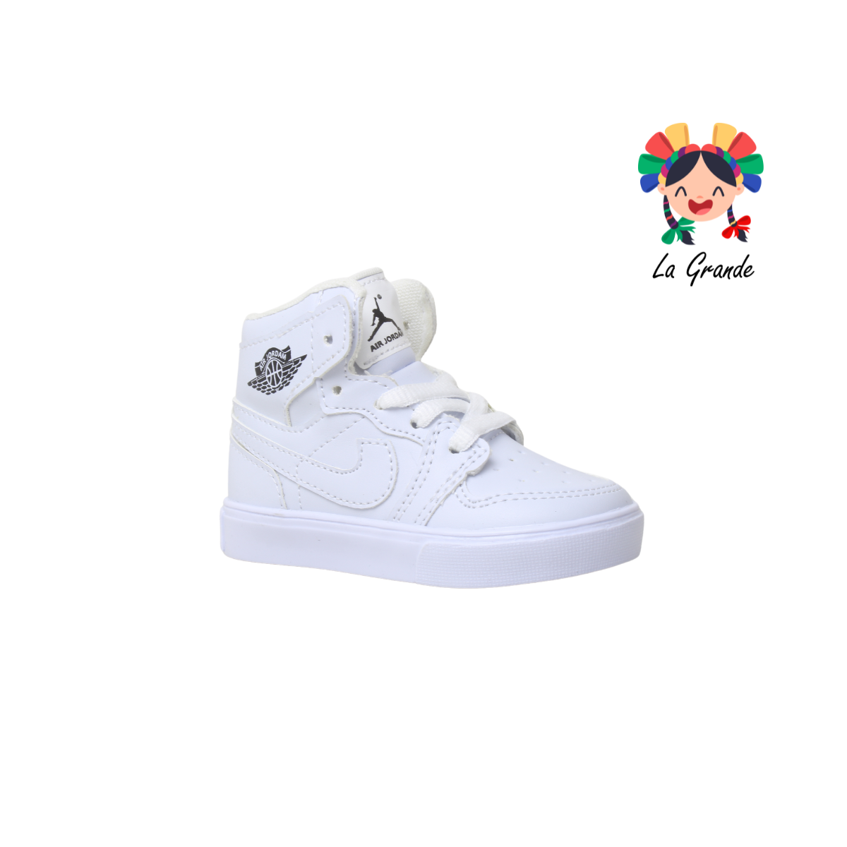 500 MIKE Blanco Blanco Sint Tenis Casual para Niña y Niño