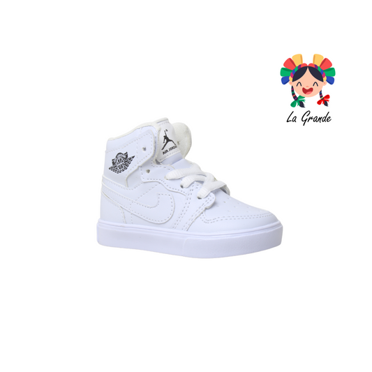 500 MIKE Blanco Blanco Sint Tenis Casual para Niña y Niño