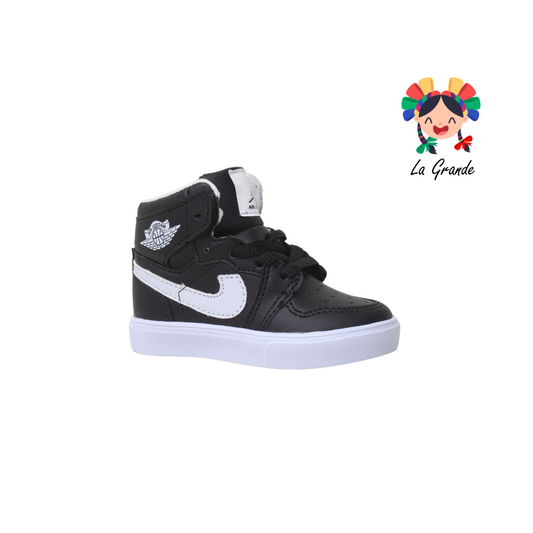 500 MIKE Negro Blanco Sint Tenis Casual para Bebé, Niña y Niño