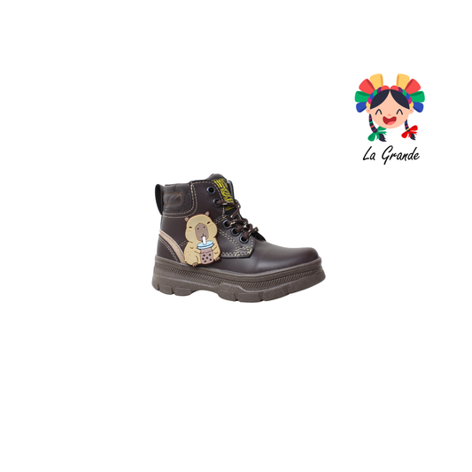 5001 ANDRE LOV Chocolate Sintético Bota para Bebé, Niña y Niño