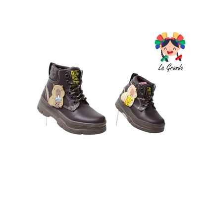 5001 ANDRE LOV Chocolate Sintético Bota para Bebé, Niña y Niño