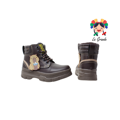 5001 ANDRE LOV Chocolate Sintético Bota para Bebé, Niña y Niño