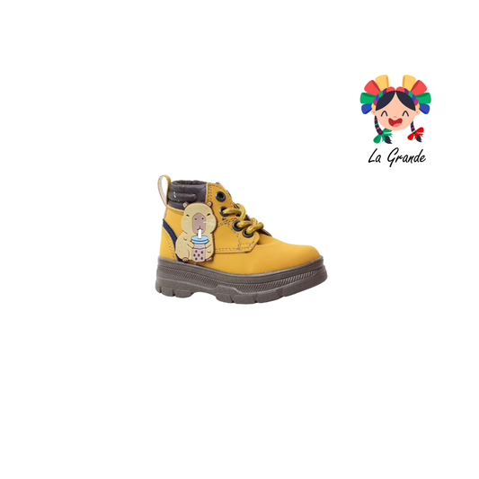 5001 ANDRE LOV Mostaza Buck Bota para Bebé, Niña y Niño