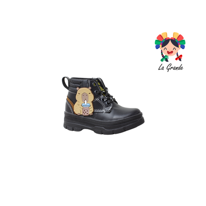 5001 ANDRE LOV Negro Sintético Bota para Bebé, Niña y Niño