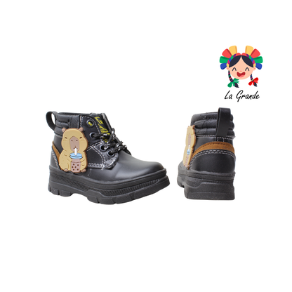 5001 ANDRE LOV Negro Sintético Bota para Bebé, Niña y Niño