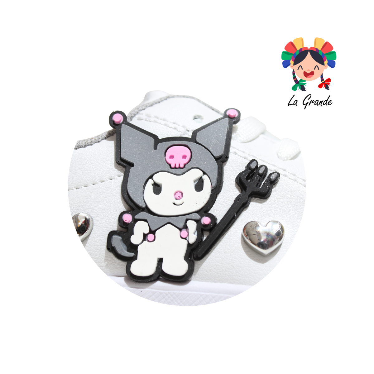 5001 SVIN Blanco Plata Sintético Tenis Escolar para Niña