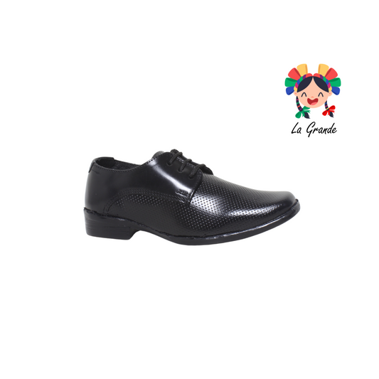5002 EMILEOS Negro Sint Zapato de Vestir para Niño