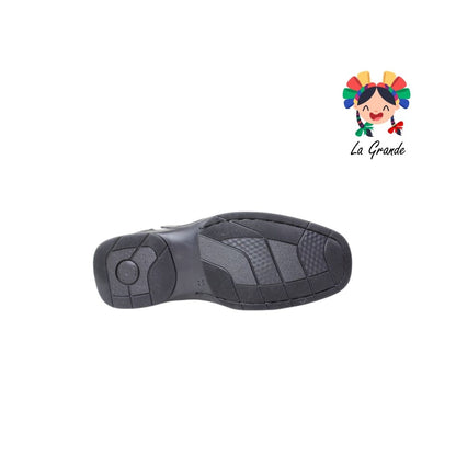 5007 BUGATY SHOES Negro Piel Zapato Escolar para Joven