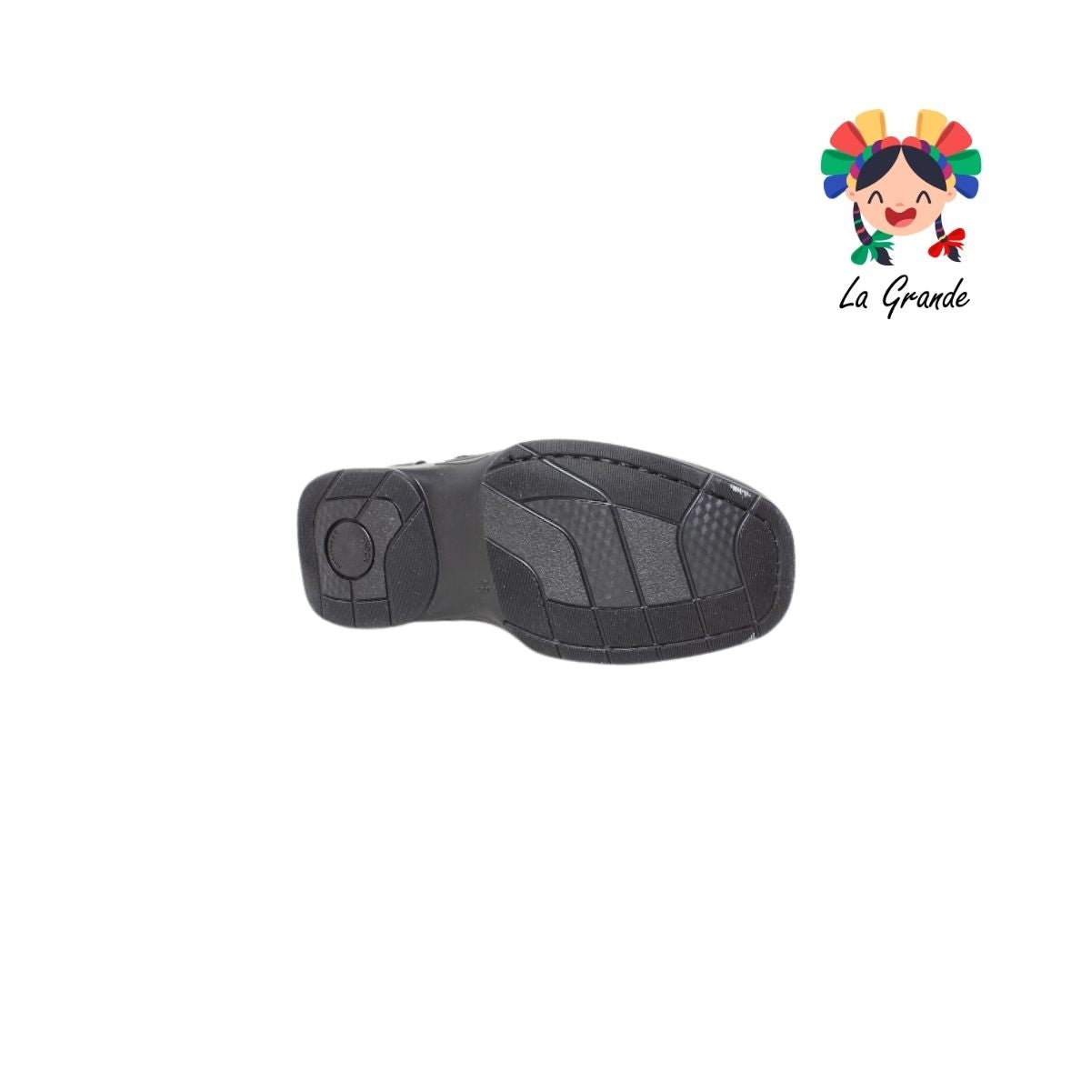 5009 BUGATY SHOES Negro Piel Zapato Escolar para Niño y Joven