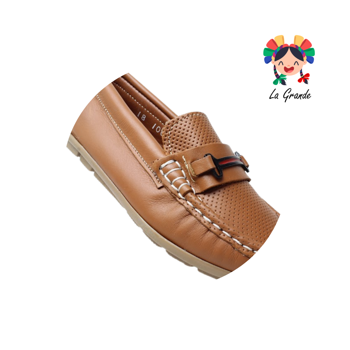 500 PERIQUIN Camel Sintético Mocasin Casual para Niño