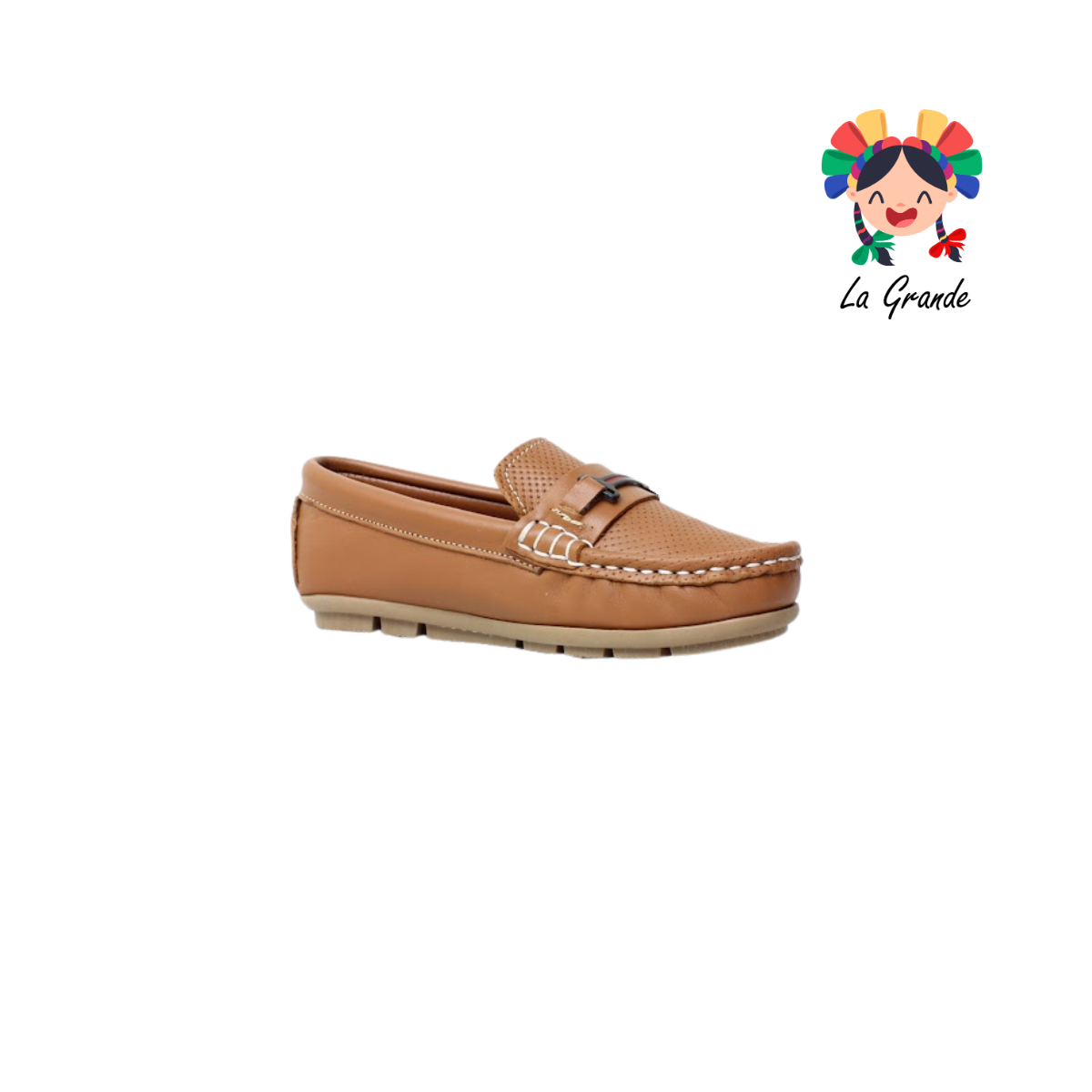 500 PERIQUIN Camel Sintético Mocasin Casual para Niño