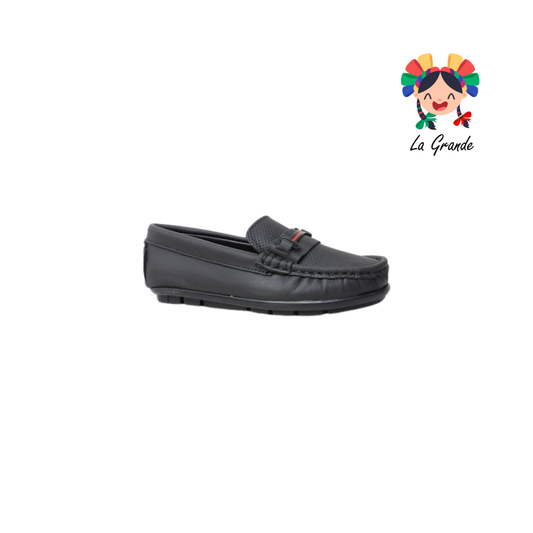 500 PERIQUIN Negro Sintético Mocasin Casual para Niño
