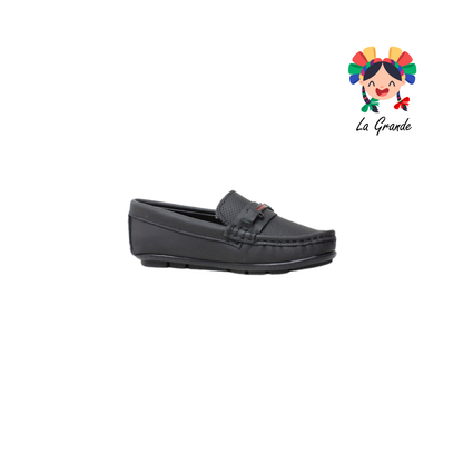 500 PERIQUIN Negro Sintético Mocasin Casual para Niño