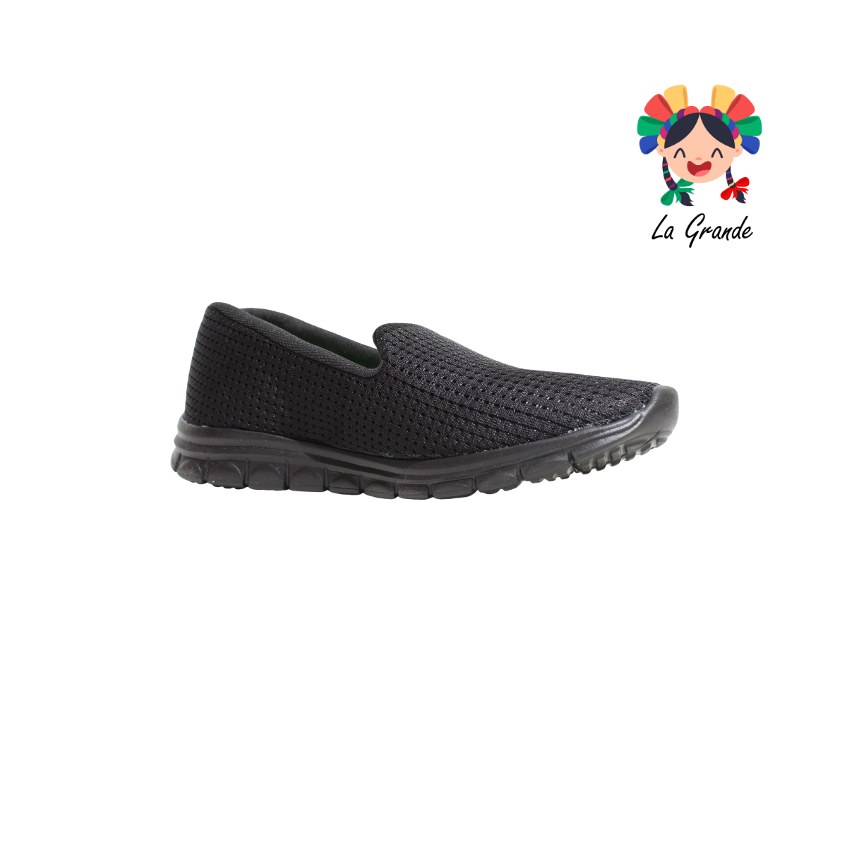 500 SKR Negro Negro Textil Tenis tipo Mocasín para Dama