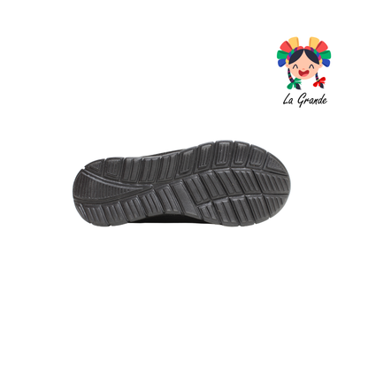 500 SKR Negro Negro Textil Tenis tipo Mocasín para Dama