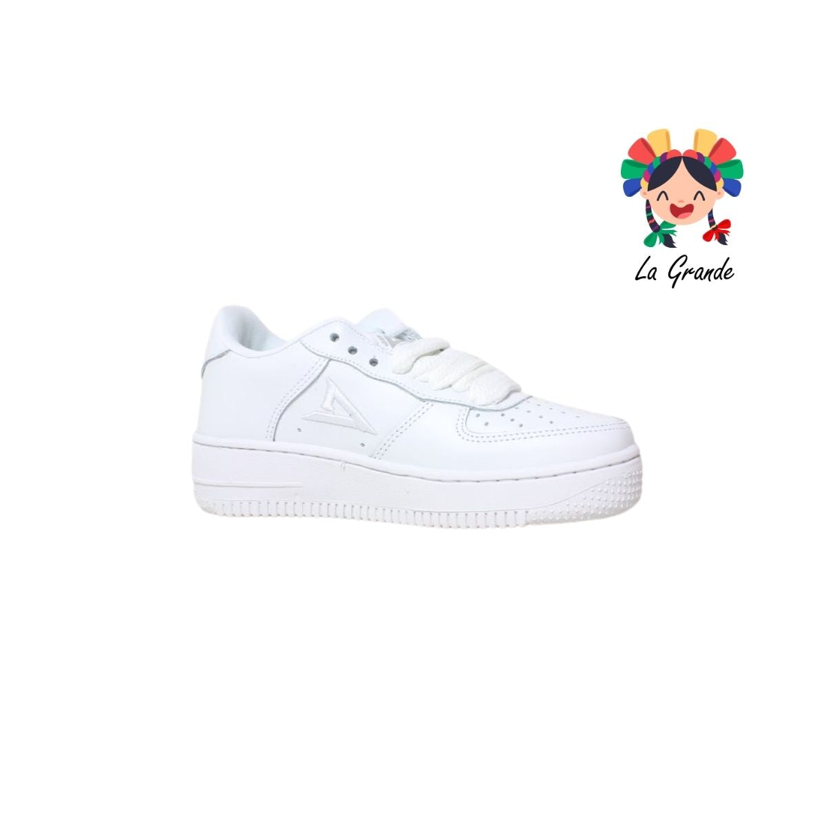 500 VANPI Blanco Blanco Piel Tenis Escolares para Joven, Dama y Caballero