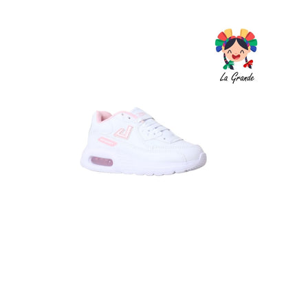 5013 APOORT Blanco Rosa Tenis Deportivo de Válvula para Niña