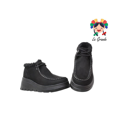 5017 BON WILD Negro Durazno Bota para Dama