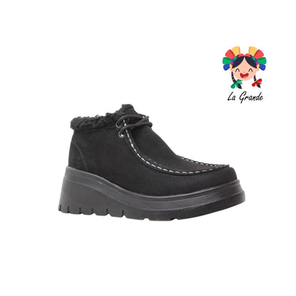5017 BON WILD Negro Durazno Bota para Dama