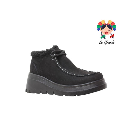 5017 BON WILD Negro Durazno Bota para Dama