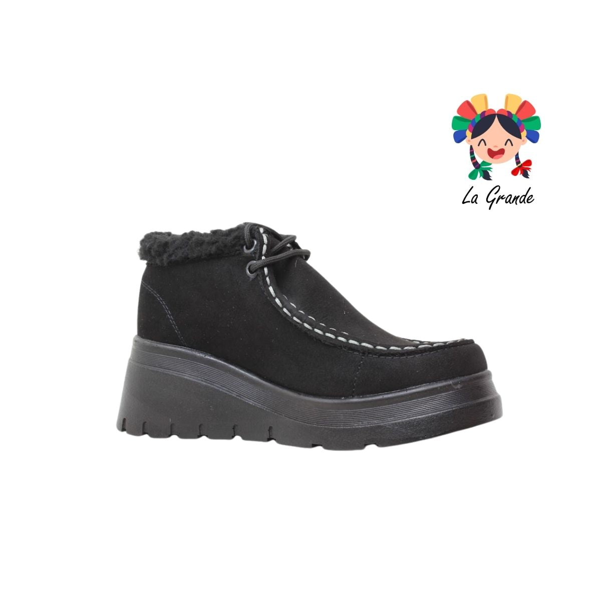 5017 BON WILD Negro Durazno Bota para Dama