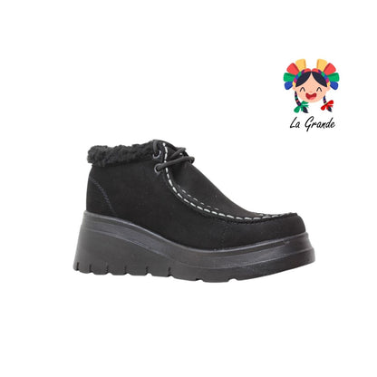 5017 BON WILD Negro Durazno Bota para Dama