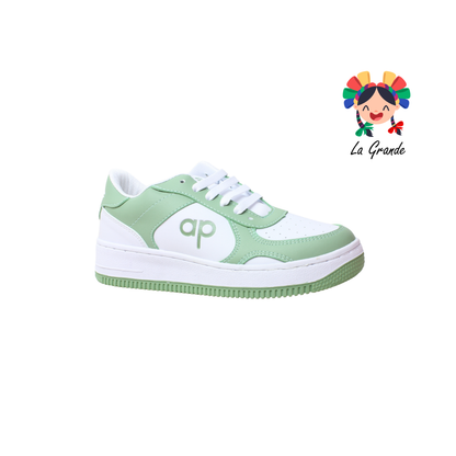 5018 APOORT Blanco Macha Tenis Casual para Dama y Joven