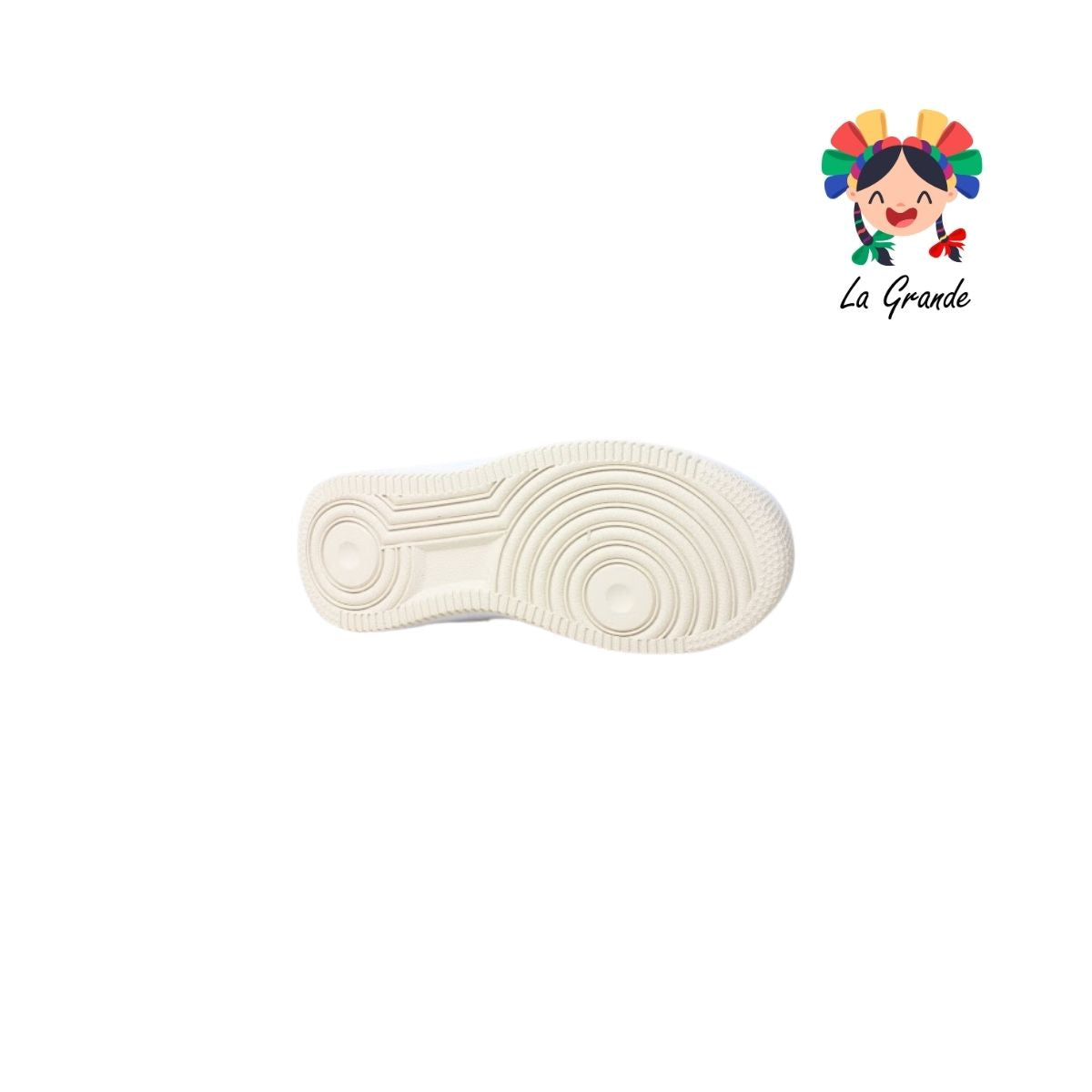 5018 APOORT Blanco Beige Sintético Tenis Casual para Niña
