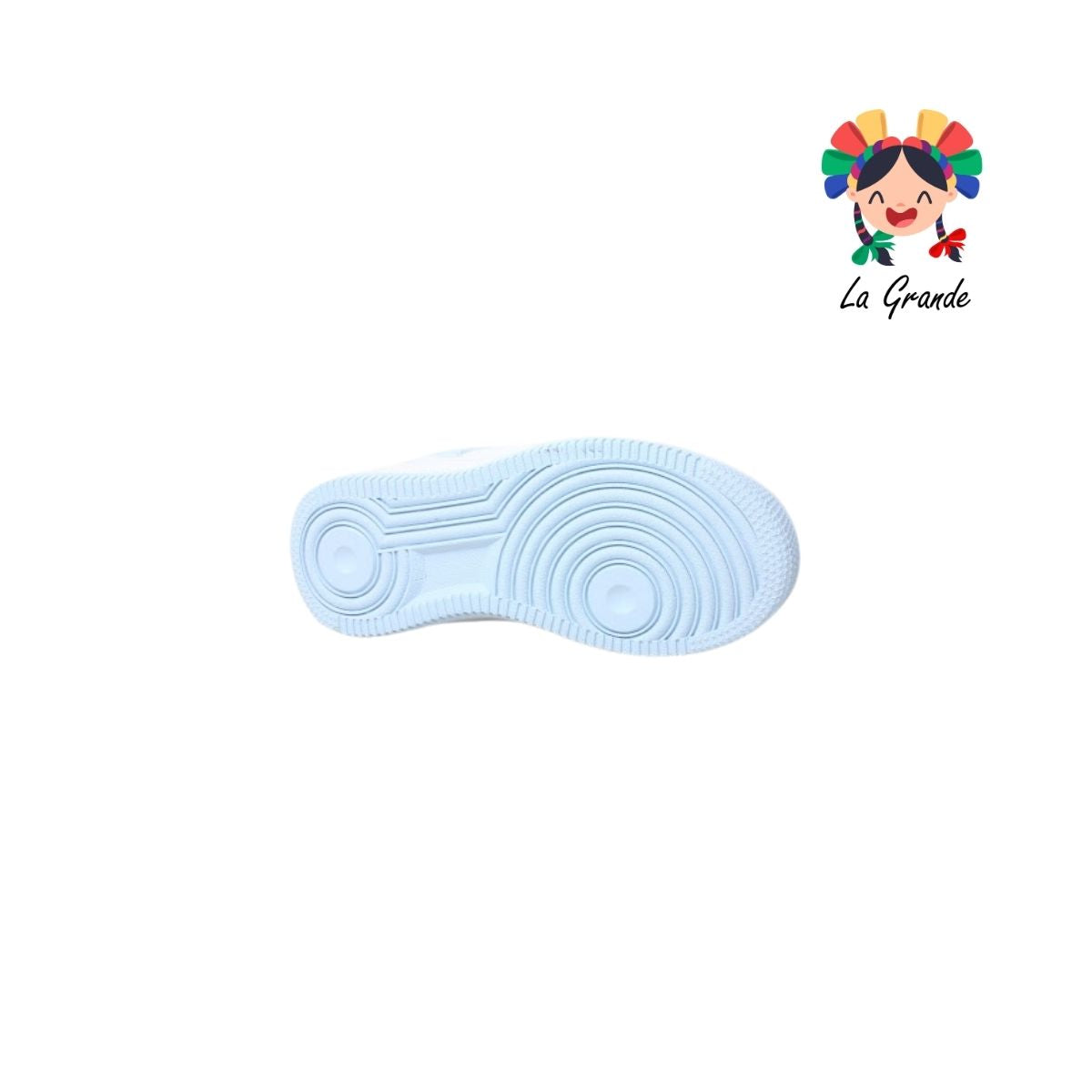 5018 APOORT Blanco Cielo Sintético Tenis Casual para Niña y Niño