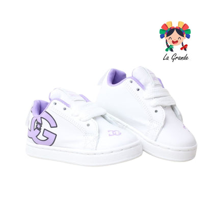 501 EL TRES Blanco Lila Tenis Casual para Niña