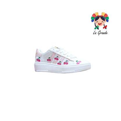 5030 FRIDAYS Blanco Rosa Sint Tenis Casual para Dama
