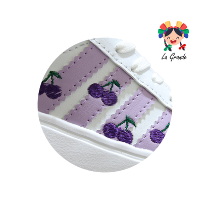 5030 FRIDAYS Blanco Lila Sint Tenis Casual para Dama