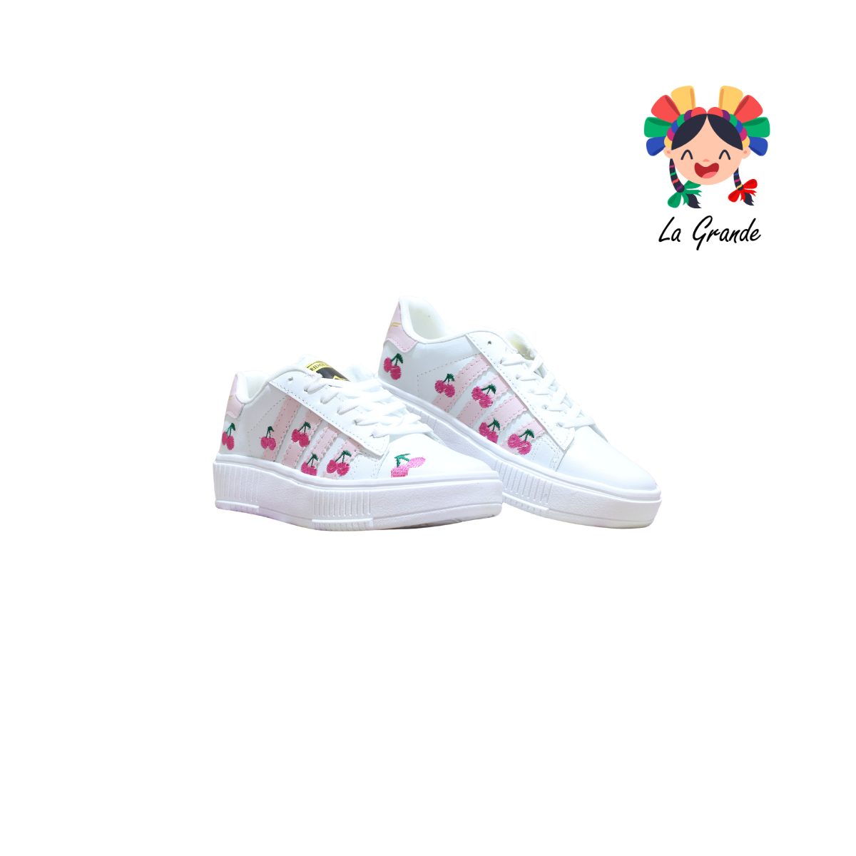 5030 FRIDAYS Blanco Rosa Sint Tenis Casual para Dama
