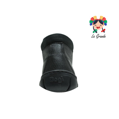 5032 DOGI Negro Piel Nbk Zapato Escolar para Niño y Joven