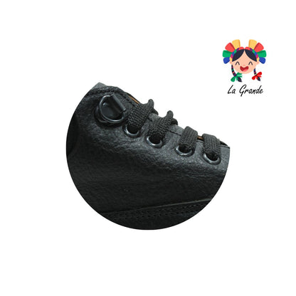 5032 DOGI Negro Piel Nbk Zapato Escolar para Niño y Joven