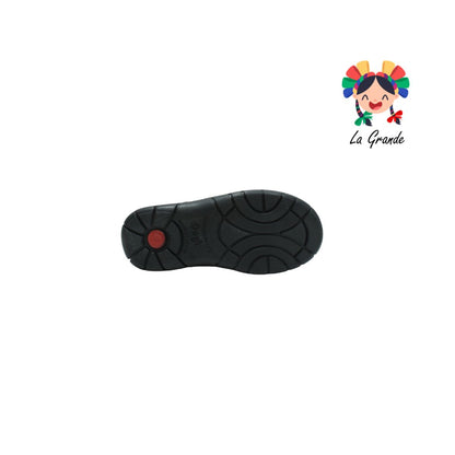 5032 DOGI Negro Piel Nbk Zapato Escolar para Niño y Joven