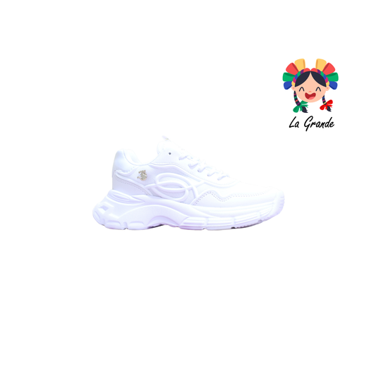 5032 SHADOW Blanco Napa Tenis Casual para Dama