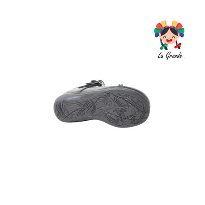 503 LUPITAS Negro Piel Zapato Escolar Cosido para Niña