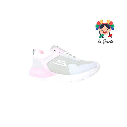 503 SPEIS10 Gris Rosa Tenis Deportivo para Dama