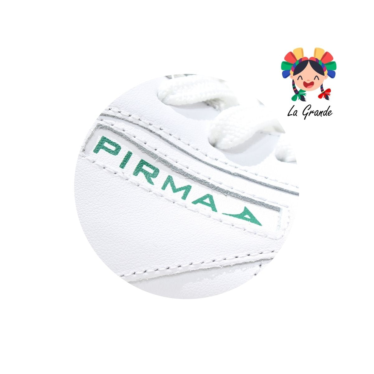 5051 PIRMA Blanco Verde Piel Tenis Casual para Caballero Original
